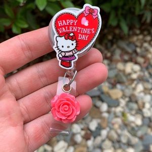 Hello Kitty Valentines Day Retractable Badge Holder